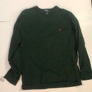 Polo by Ralph Lauren Green Long Sleeve Cotton Top